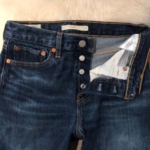 Levi’s wedgie high waisted jeans- dark wash